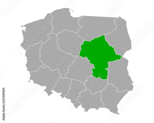 Karte von Mazowieckie in Polen photo