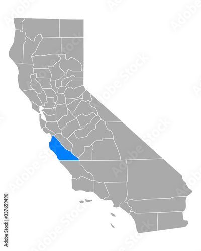 Karte von Monterey in Kalifornien