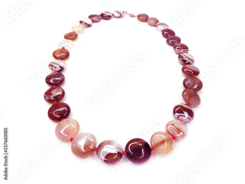 fashion beads necklace jewelry with semigem crystals agate