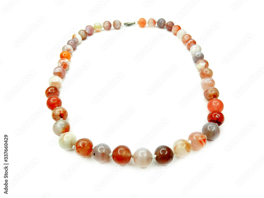 fashion beads necklace jewelry with semigem crystals agate