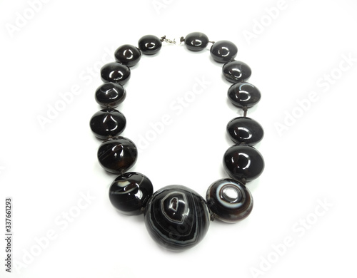 fashion beads necklace jewelry with semigem crystals agate