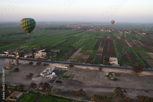 
Balloon landscapes in Egypt at sunrise