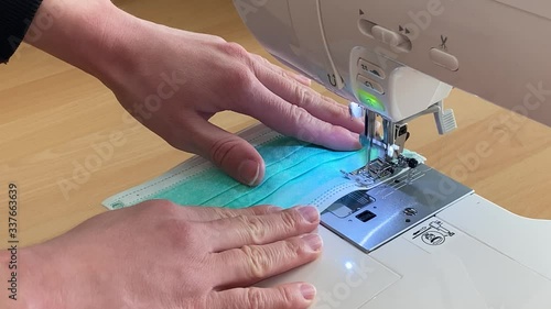 Atemschutzmaske selber nähen mit Nähmaschine zum Schutz gegen Corona, Covid 19 und andere Viren, Bakterien, Keime