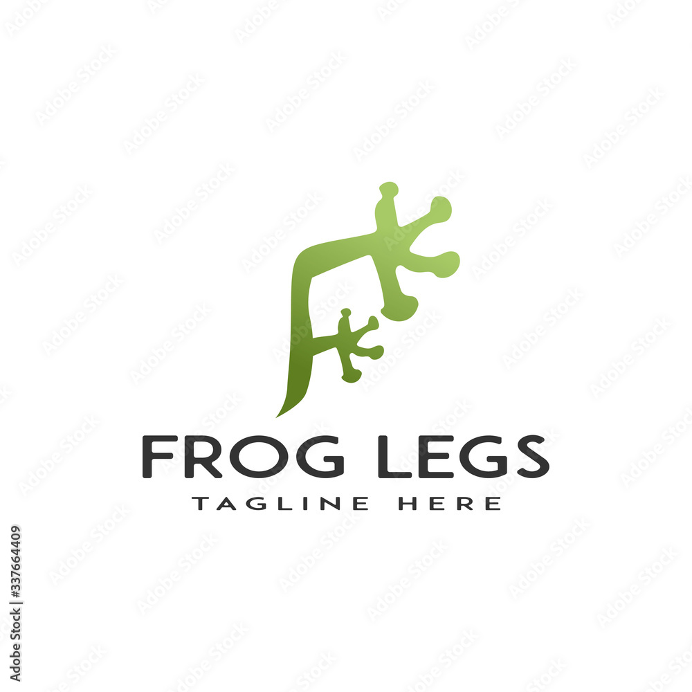 Modern Professional Logo Design, Frog Legs Vector or Letter F form a legs / feet Modern Professional Logo Design, Frog Legs Vector or Letter F form a legs / feet