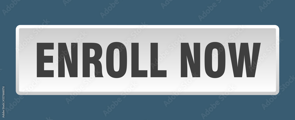 enroll now button. enroll now square white push button enroll now button. enroll now square white push button