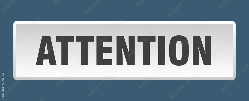 attention button. attention square white push button attention button. attention square white push button