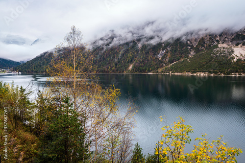 Mountain alpine autumn lake Achensee, Alps, Tirol, Austria.