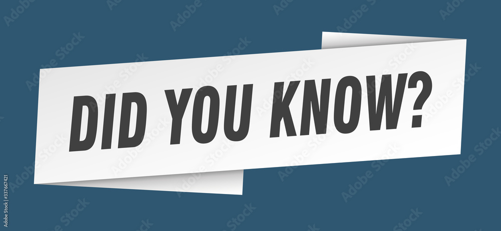 did you know banner template. did you know ribbon label sign