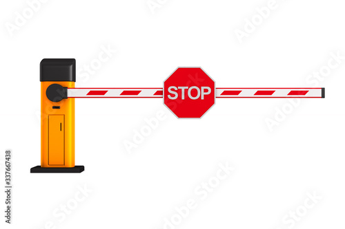 closed automatic barrier on...