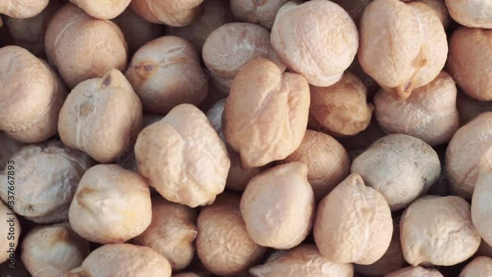 Rotating close up of chickpeas. Rotating close up of chickpeas.
