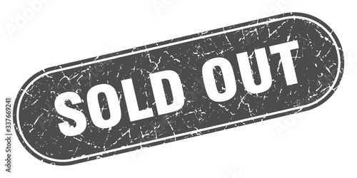 sold out sign. sold out grunge black stamp. Label