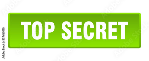 top secret button. top secret square green push button
