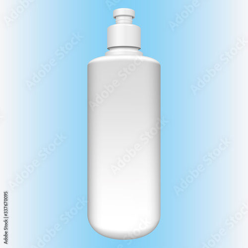Illustration of cylindrical packaging object, liquid soap, alcohol gel, cosmetic. Ideal for catalogs, newsletters and 3D packaging catalogs