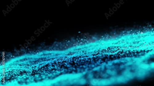 particular wave background with glitter, 4K 30 FPS abstract background 
