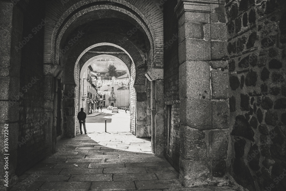 gothic man in the old castle