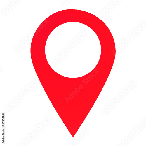 Símbolo de ubicación rojo photo