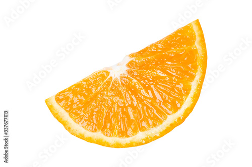 Fresh orange slices isolated on white background.clipping paths.