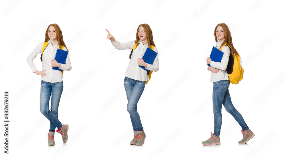 Young student isolated on the white background Young student isolated on the white background