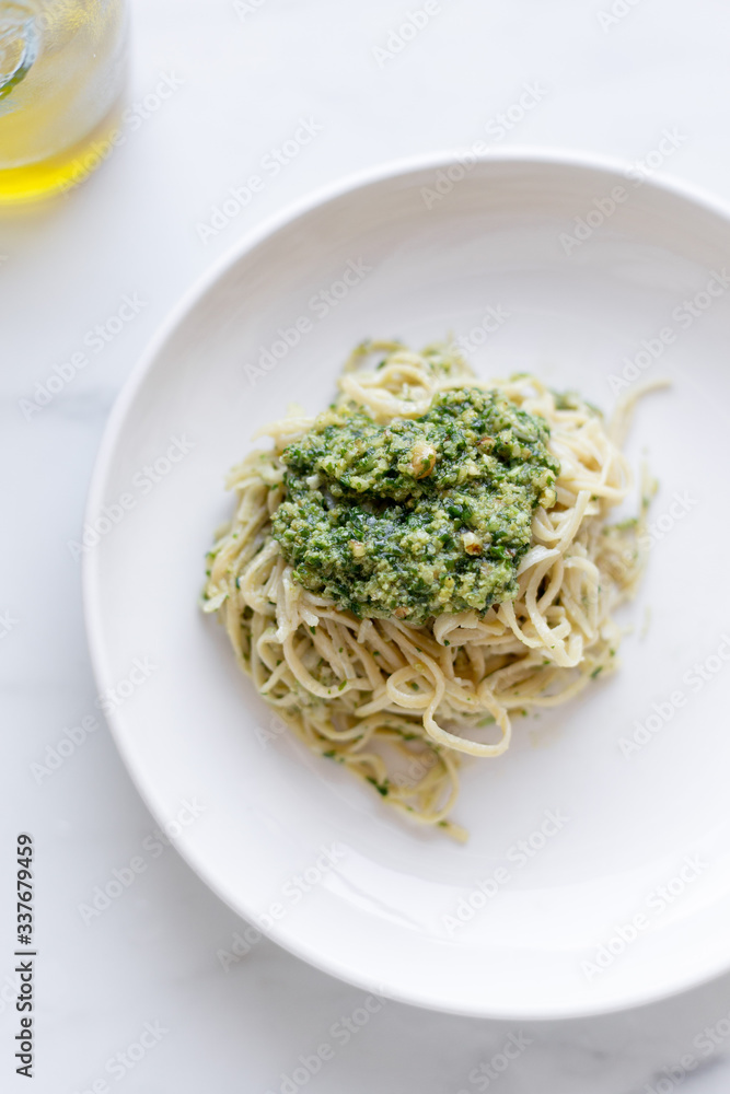 Chick-Pea Spaghetti with vegetables, spinach and parmesan Chick-Pea Spaghetti with vegetables, spinach and parmesan
