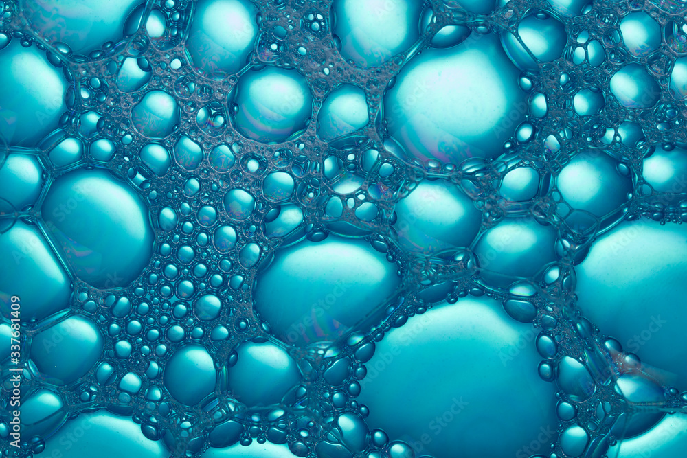 Abstract Background Blue. Foam Texture close up Abstract Background Blue. Foam Texture close up