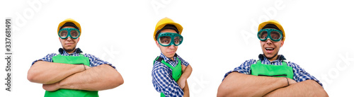 Industrial worker isolated on the white background