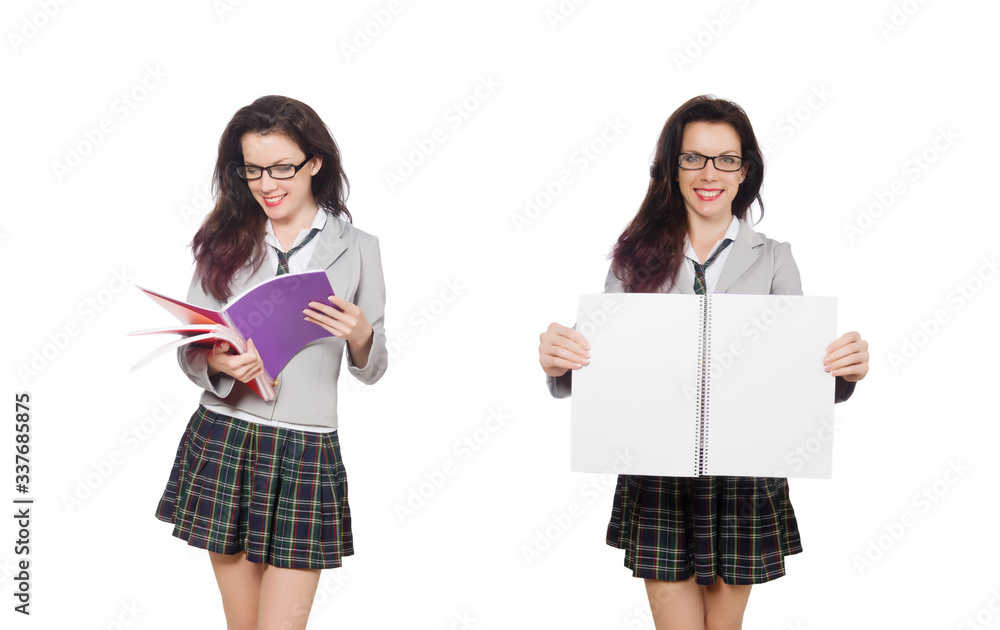 Young student isolated on the white background Young student isolated on the white background