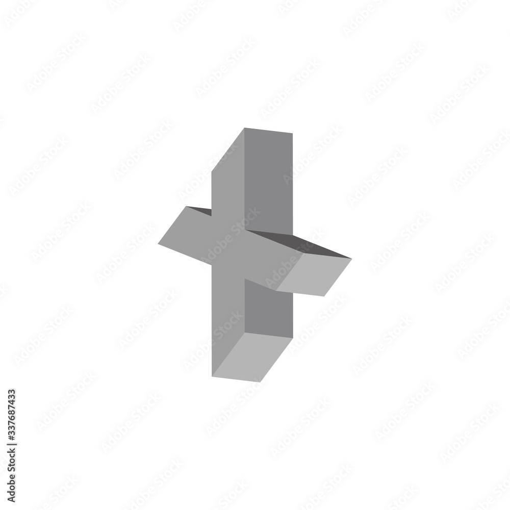 Fototapeta premium letter x simple 3d gradient shadow symbol decoration vector