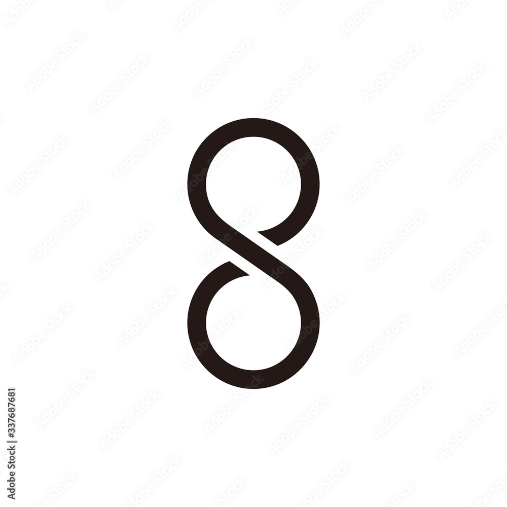letter s 8 infinity simple logo vector letter s 8 infinity simple logo vector