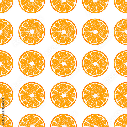 Illustration on theme big colored seamless orange