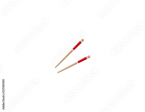 Chopsticks vector flat icon. Isolated asian food chop sticks emoji illustration 