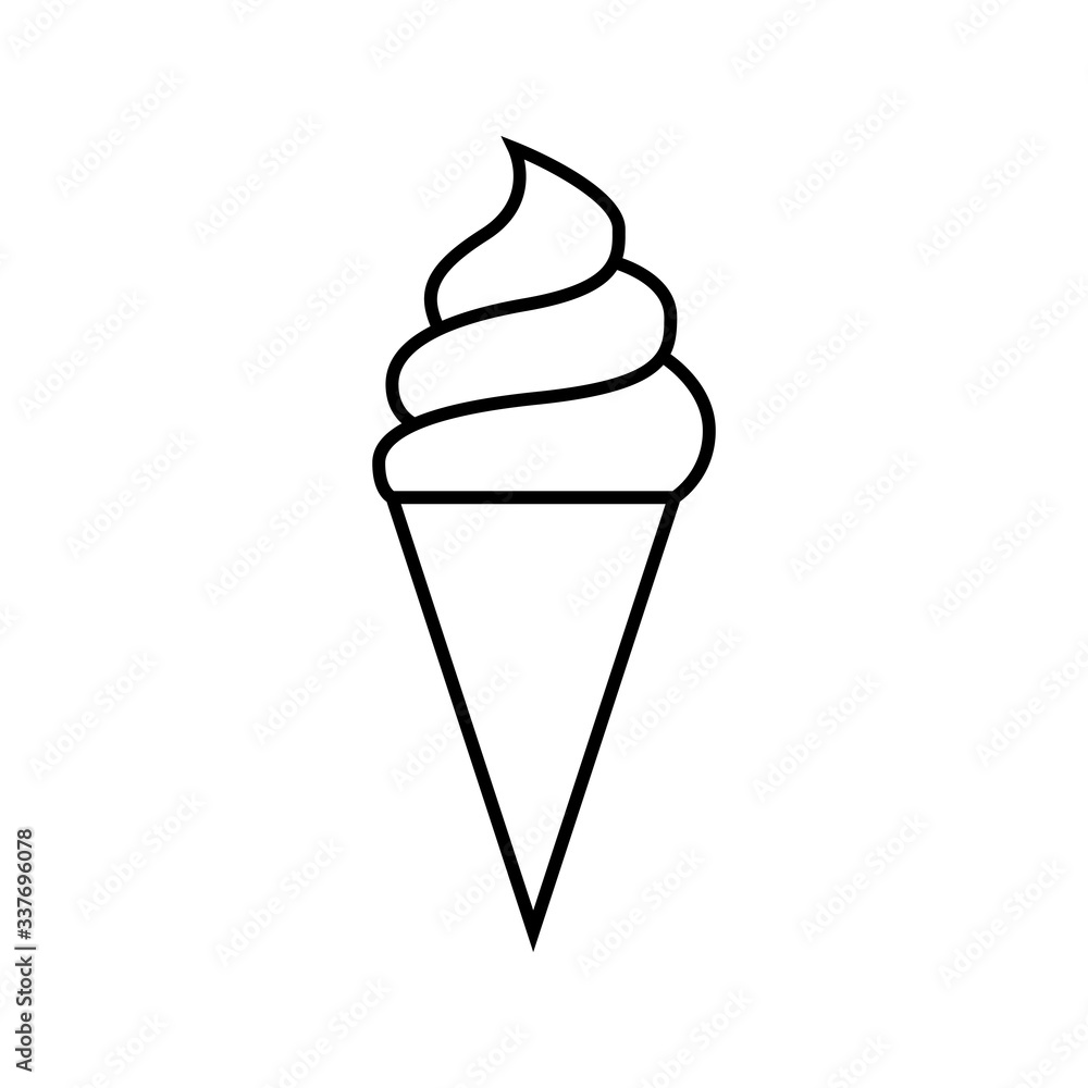 Ice cream icon vector illustration isolated on white background Ice cream icon vector illustration isolated on white background