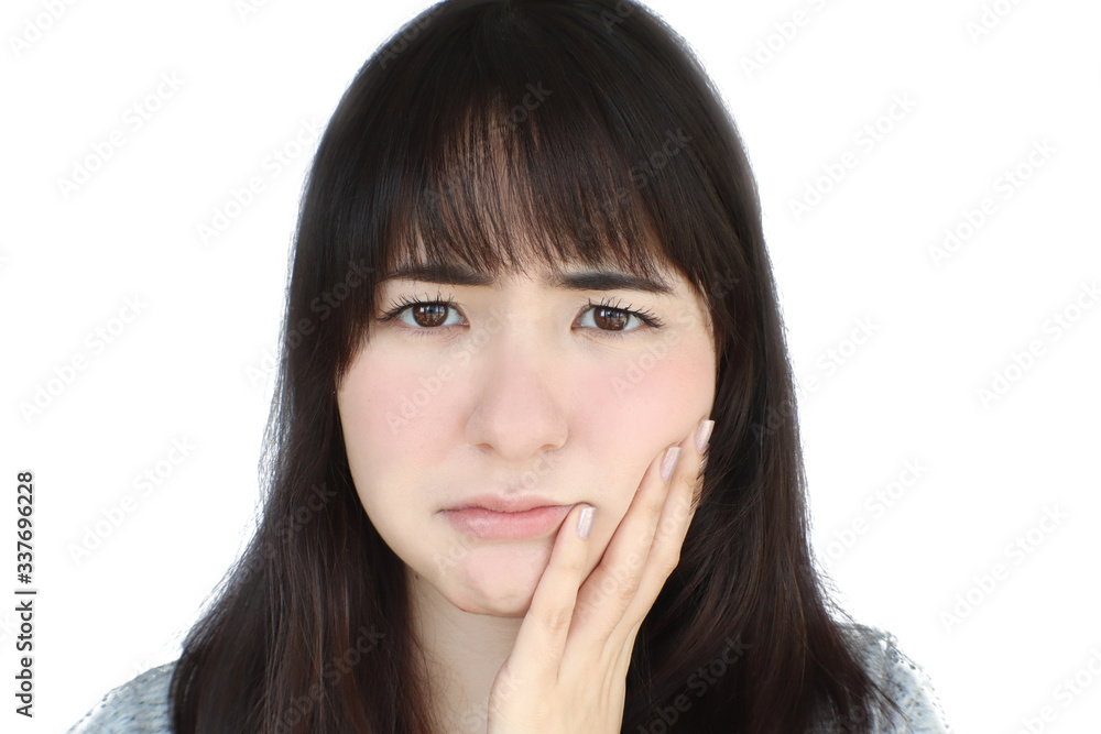 young woman thinking in pain young woman thinking in pain