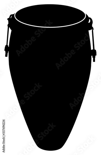 silhouette of a conga drum vector