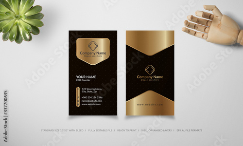 Luxury vector business card template. Premium, elegant corporate identity