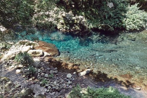 green blue river on french la reunion