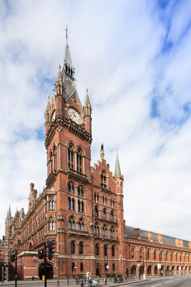 Exterior of St. Pancras train station in London