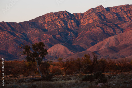 Red rocks in sunset light