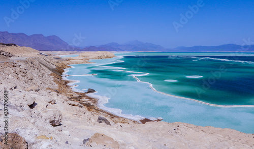 Salty Coastline of the Blue Lake Assal, Djibouti © Dave