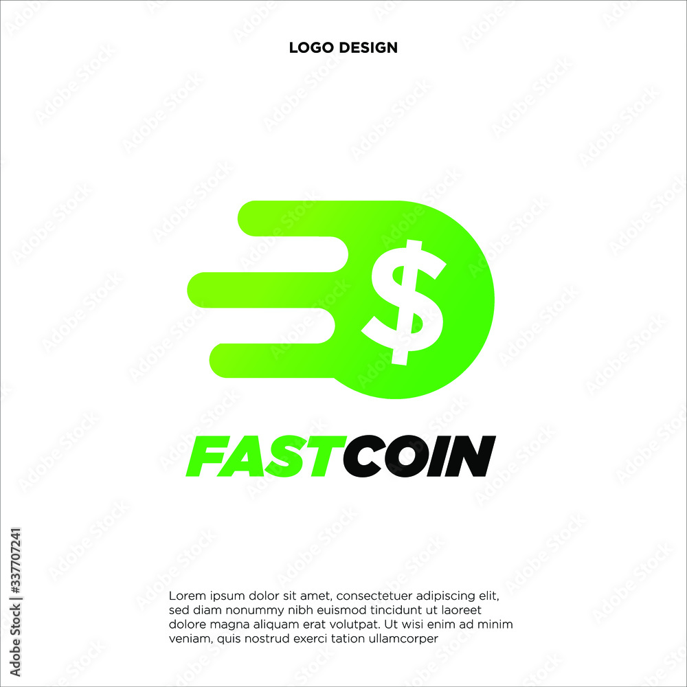 Fast Coin Logo designs concept vector, Fast Cash logo template, Money logo designs Fast Coin Logo designs concept vector, Fast Cash logo template, Money logo designs