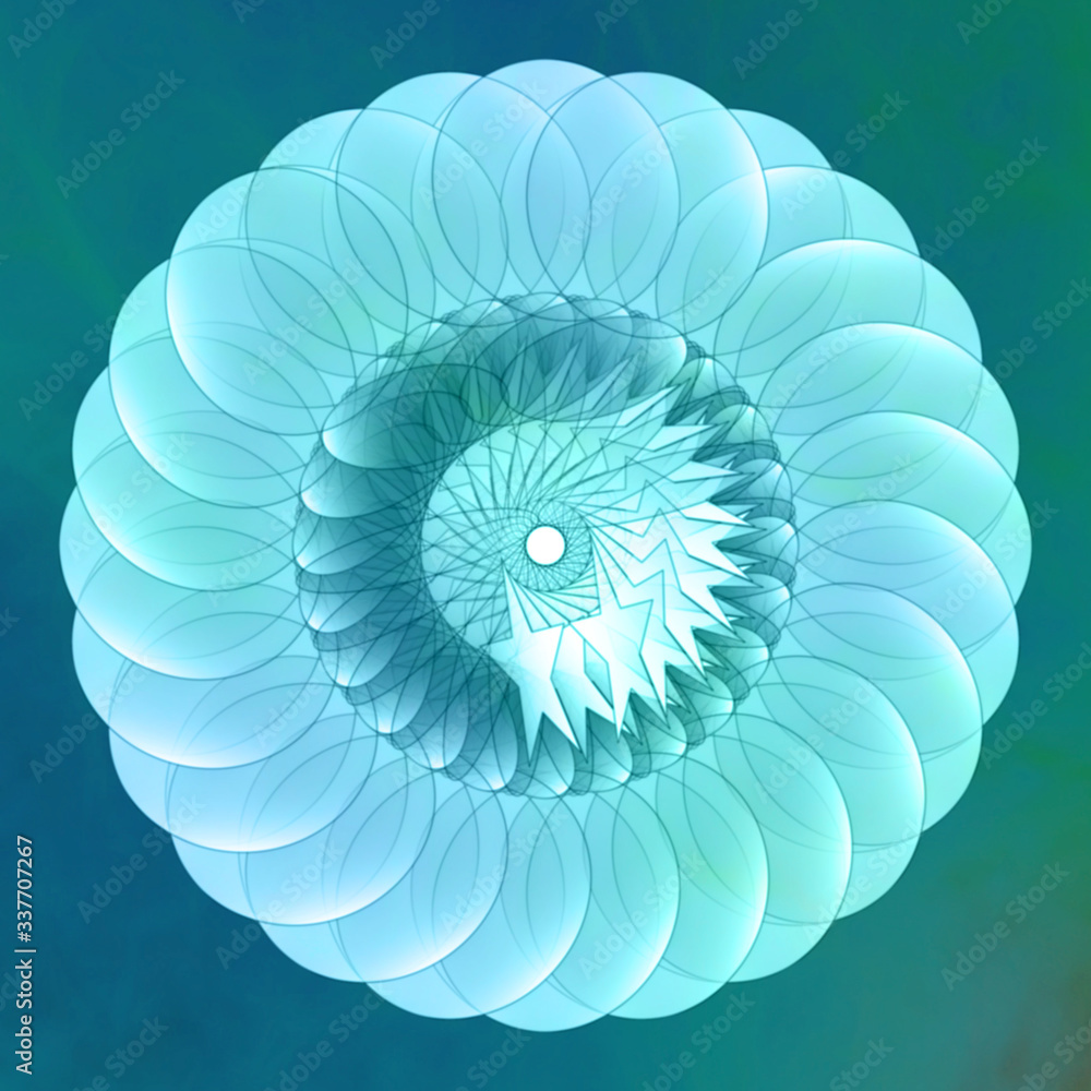 Wunderschönes Mandala in außergewöhnlicher Form und Zusammensetzung Wunderschönes Mandala in außergewöhnlicher Form und Zusammensetzung