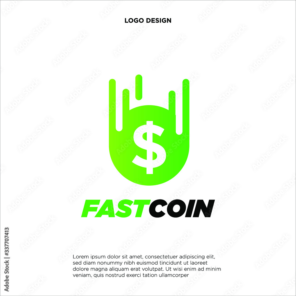 Fast Coin Logo designs concept vector, Fast Cash logo template, Money logo designs Fast Coin Logo designs concept vector, Fast Cash logo template, Money logo designs