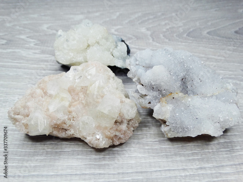 geological set crystals and minerals semigem stones