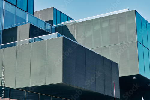 modern architectural building in Copenhagen by the water