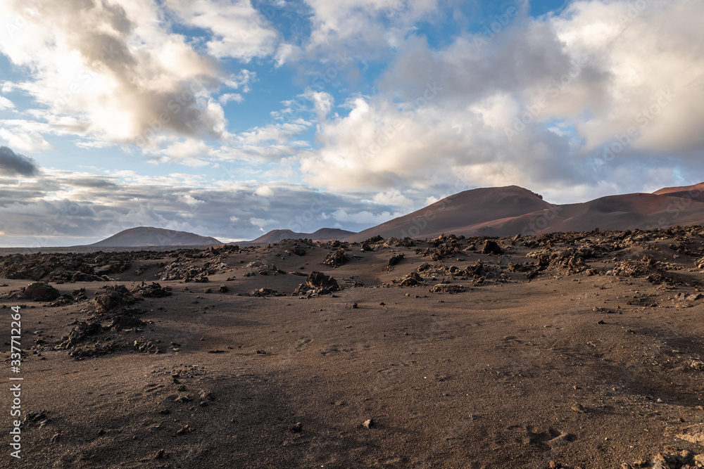 Volcanic landscape of Timanfaya National Park on island Lanzarote Volcanic landscape of Timanfaya National Park on island Lanzarote