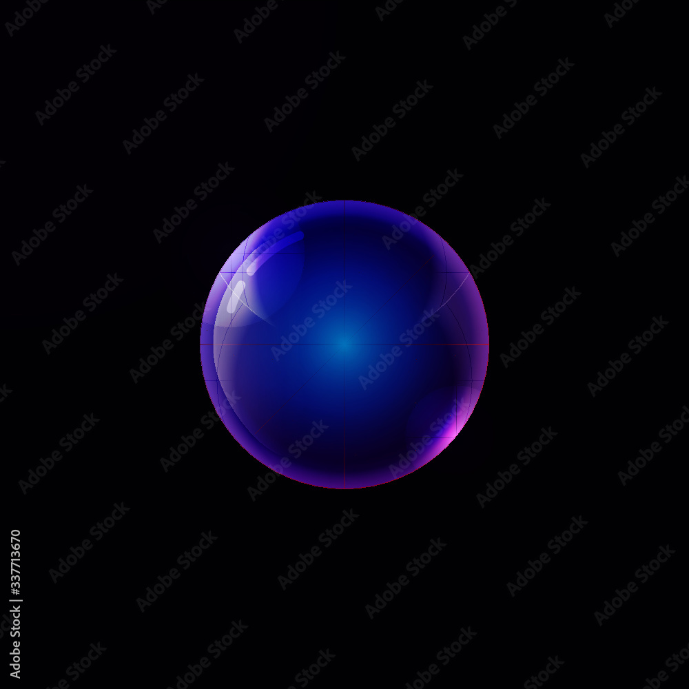 blue glass ball