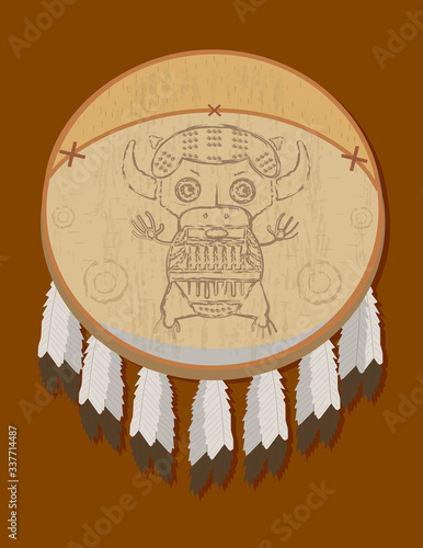 small bison tambourine