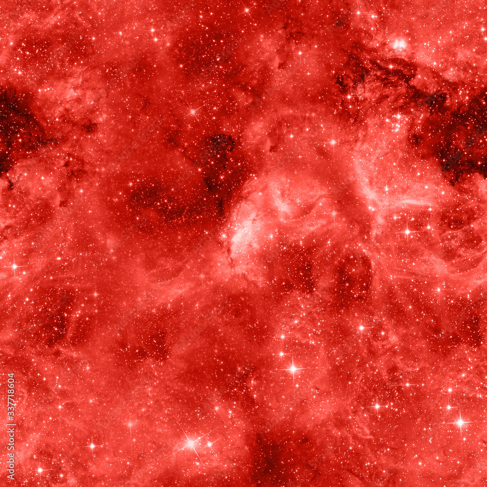 Galaxy pattern repeated design. Red abstract 