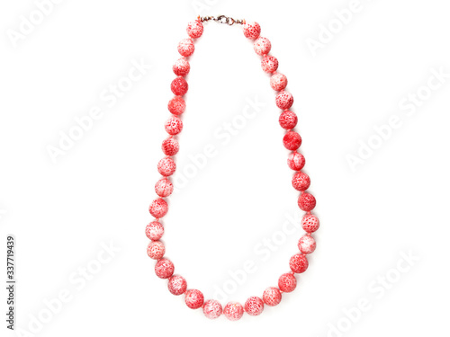 fashion beads necklace jewelry with semigem crystals coral