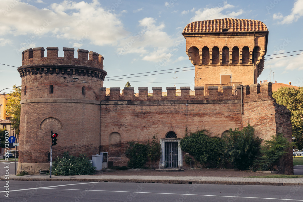 Porta Saragozza, one of the historic gates of Bologna city, Italy