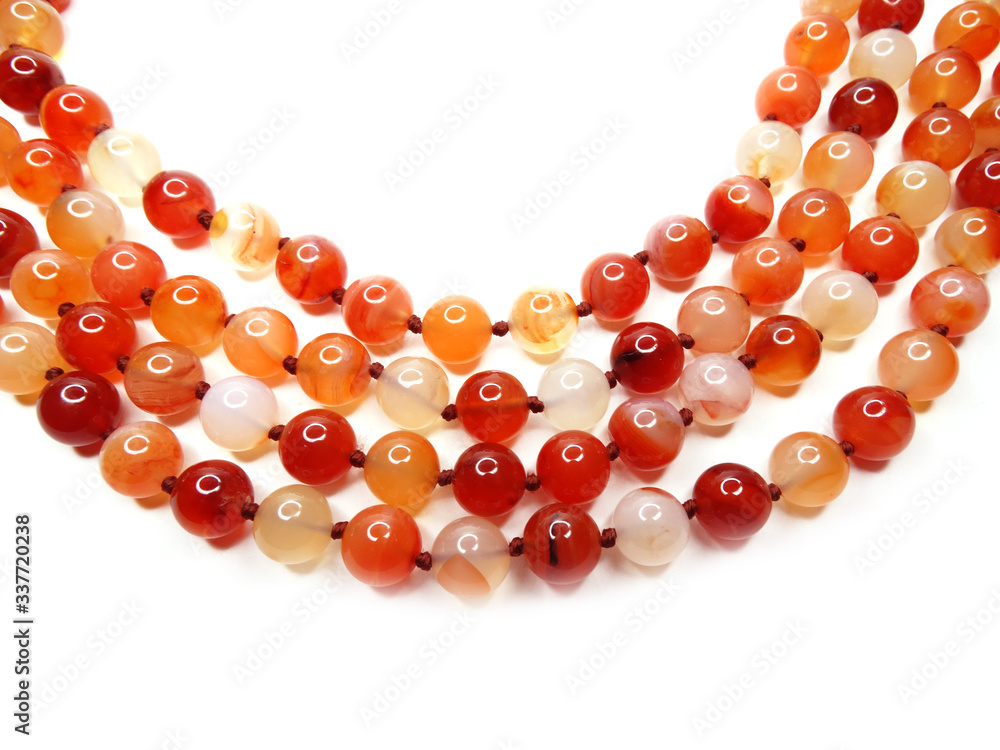 fashion beads necklace jewelry with semigem crystals carnelian